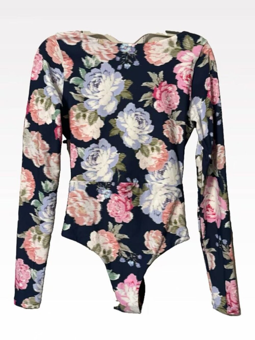 Maaji Women's Midnight Garden Sky Long Sleeve Reversible One Piece Swim M